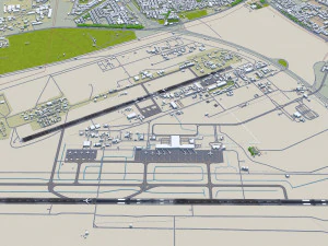 Erbil Airport 10km 3D Model