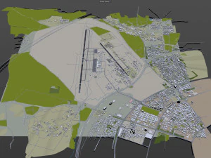 Erbil Airport 10km 3D Model