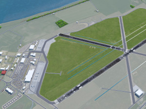 Inverness Airport 10km 3D Model