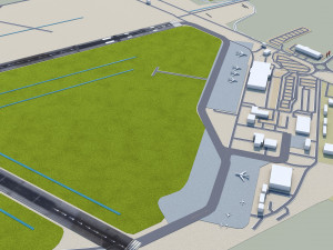 Inverness Airport 10km Modelo 3D
