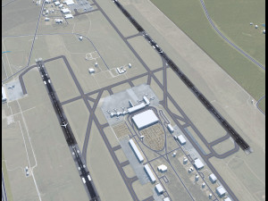 Jackson - Medgar Wiley Evers Airport 10km 3D Model