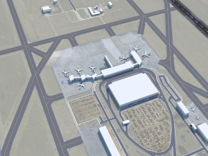 Jackson - Medgar Wiley Evers Airport 10km 3D Model