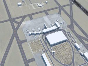 Jackson - Medgar Wiley Evers Airport 10km 3D Model
