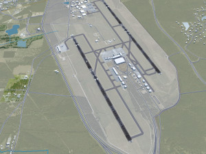 Jackson - Medgar Wiley Evers Airport 10km 3D Model