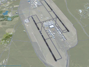 Jackson - Medgar Wiley Evers Airport 10km 3D Model