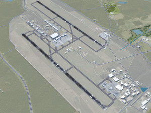 Jackson - Medgar Wiley Evers Airport 10km 3D Model