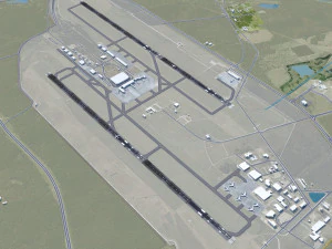 Jackson - Medgar Wiley Evers Airport 10km 3D Model