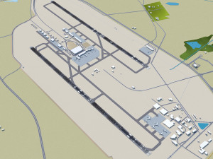 Jackson - Medgar Wiley Evers Airport 10km 3D Model