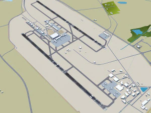 Jackson - Medgar Wiley Evers Airport 10km 3D Model