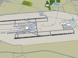 Jackson - Medgar Wiley Evers Airport 10km 3D Model