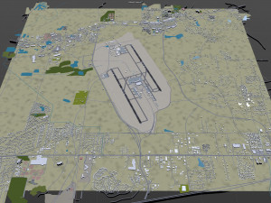Jackson - Medgar Wiley Evers Airport 10km 3D Model
