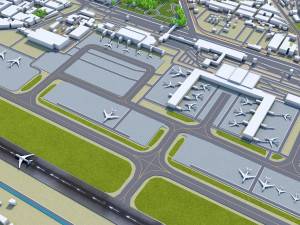 Kaohsiung Airport 10km 3D 模型