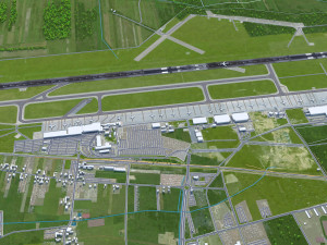 Katowice Wojciech Korfanty Airport 10km 3D Model