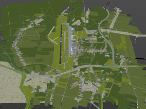 Katowice Wojciech Korfanty Airport 10km 3D Model