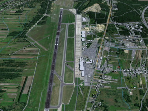 Katowice Wojciech Korfanty Airport 10km 3D Model