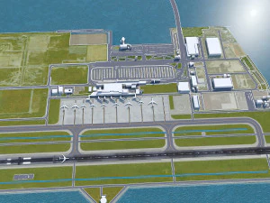 Aeroporto di Kobe 10 km Modello 3D