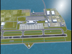 Kobe Airport 10km Modelo 3D