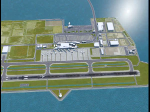 Kobe Airport 10km 3D Model
