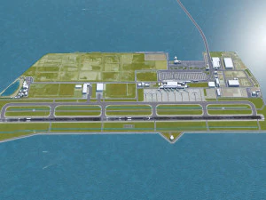 Kobe Airport 10km 3D Model