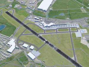 Leeds Bradford Havaalanı 10km 3D Model