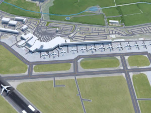 Аеропорт Лідс Бредфорд 10 км 3D Модель