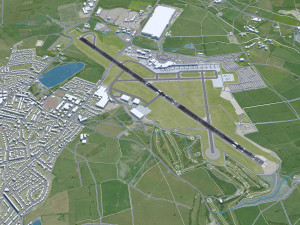 Leeds Bradford Airport 10km 3D Model