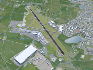 Leeds Bradford Airport 10km 3D Model