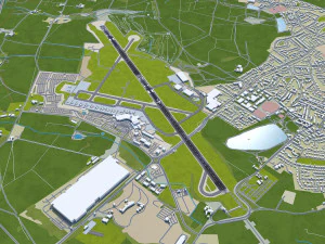 Аеропорт Лідс Бредфорд 10 км 3D Модель