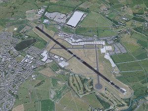 Leeds Bradford Airport 10km 3D Model