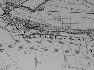 Leeds Bradford Airport 10km 3D Model