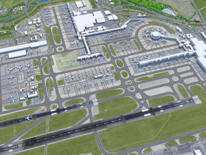London Gatwick Airport 10km 3D Model