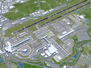 London Gatwick Airport 10km Modelo 3D