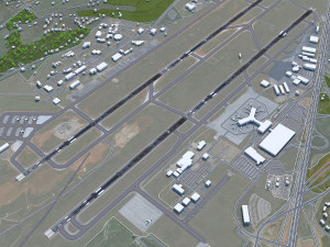 McGhee Tyson Airport Knoxville 10km 3D Model