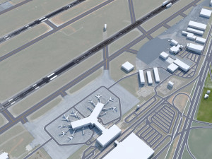 McGhee Tyson Airport Knoxville 10km 3D 모델