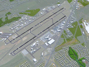McGhee Tyson Airport Knoxville 10km 3D Model