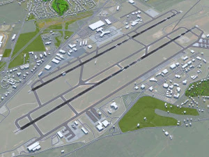 McGhee Tyson Airport Knoxville 10km 3D Model
