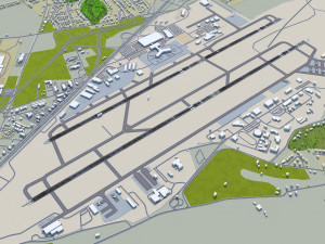 McGhee Tyson Airport Knoxville 10km 3D 모델