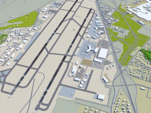 McGhee Tyson Airport Knoxville 10km 3D Model