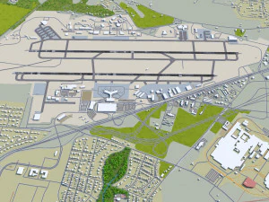 McGhee Tyson Airport Knoxville 10km 3D Model