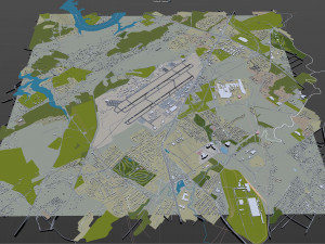 McGhee Tyson Airport Knoxville 10km 3D 모델