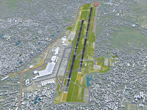 Netaji Subhash Chandra Bose International Airport Kolkata 10km 3D Model