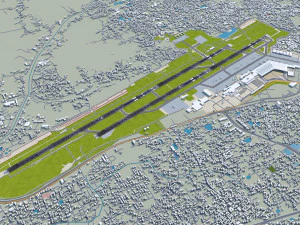 Netaji Subhash Chandra Bose International Airport Kolkata 10km 3D Model