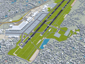 Netaji Subhash Chandra Bose International Airport Kolkata 10km 3D Model