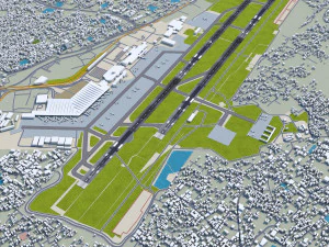 Netaji Subhash Chandra Bose International Airport Kolkata 10km 3D Model