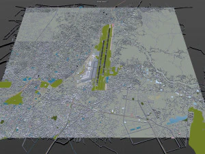 Netaji Subhash Chandra Bose International Airport Kolkata 10km 3D Model