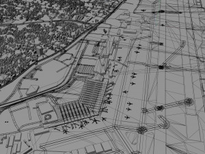 Netaji Subhash Chandra Bose International Airport Kolkata 10km 3D Model