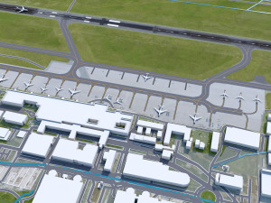 Nuremberg Airport 10km 3D 模型