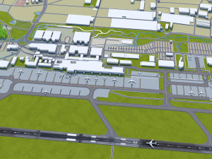 Nuremberg Airport 10km 3D 模型