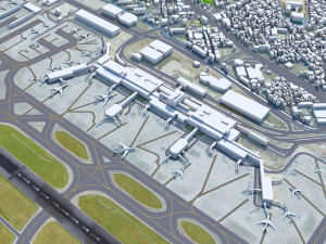 Osaka Airport 10km 3D Модель