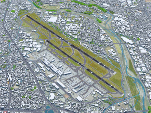 Osaka Airport 10km 3D Модель
